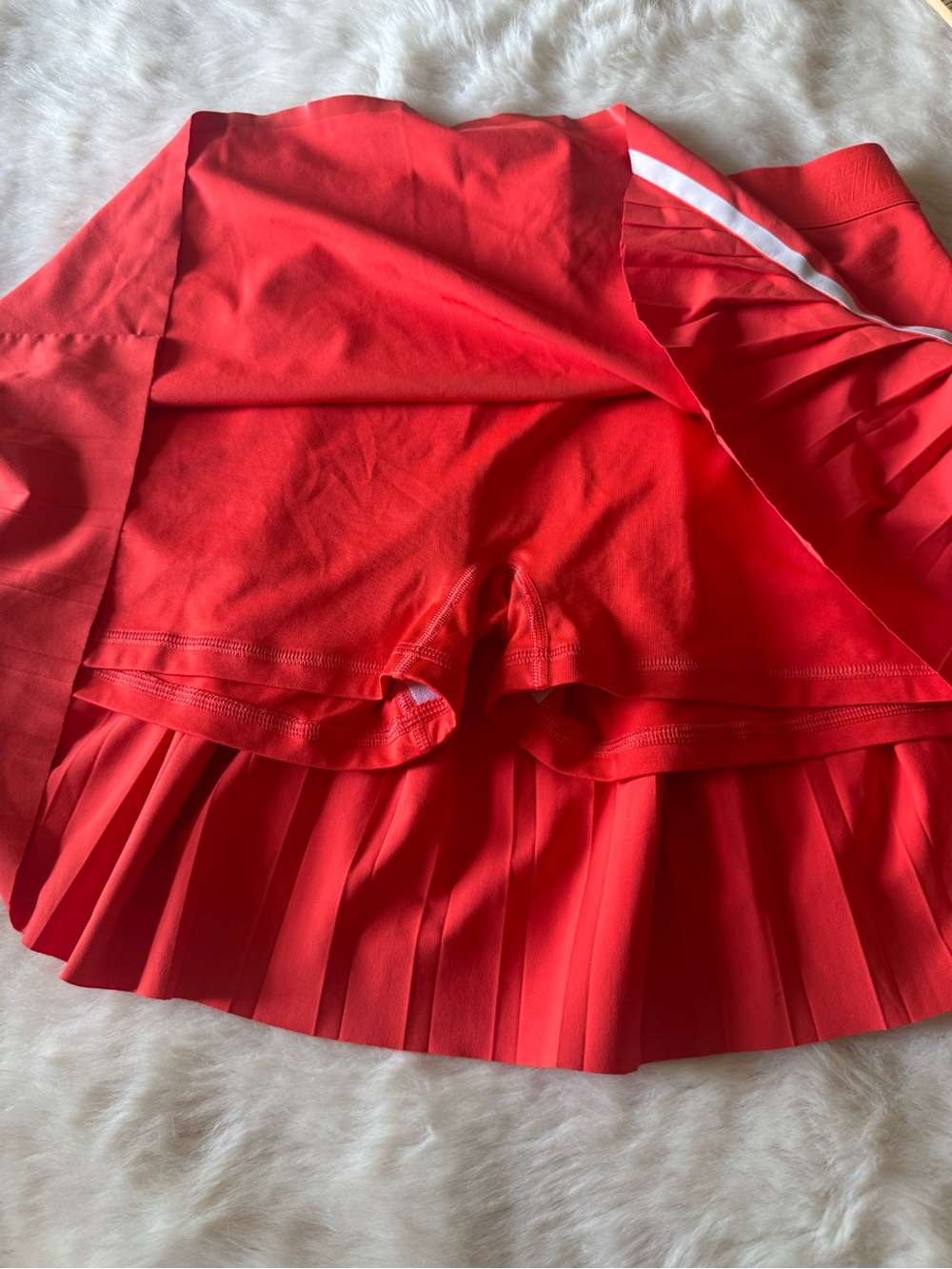 Nike Women’s Red Athletic Pleated Skort - Picture 3 of 12